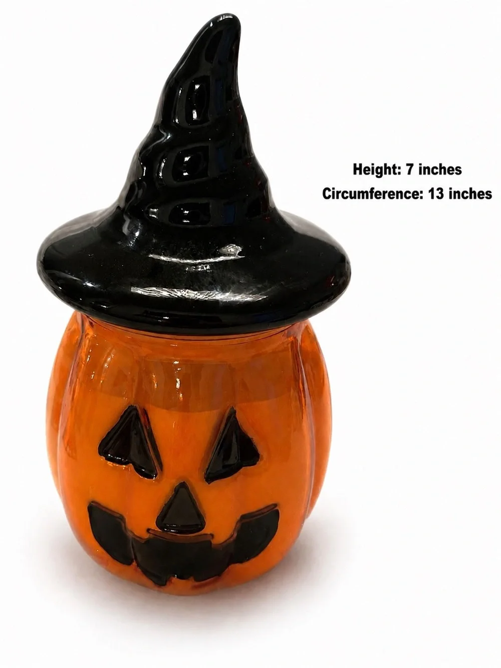 🎃Halloween Pumpkin Jack-O'-Lantern Scented Candle with Witch Hat Lid 12oz 🎃
